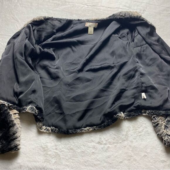 Band Of Gypsies Faux Fur Open Front Jacket Size Medium - Picture 6 of 11